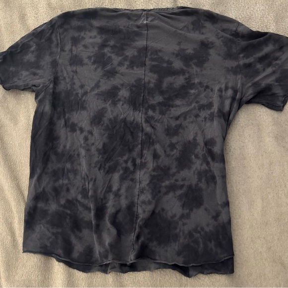 Rag & Bone Men’s Haydon Relaxed Linen Cotton Tie Dye Tee in Grey/Black Size XXL - Picture 7 of 8